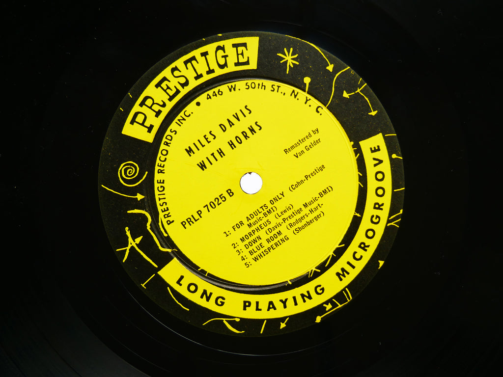 MILES DAVIS And Horns LP PRESTIGE 7025 US 1956 DG MONO W. 50th Sonny Rollins VG+