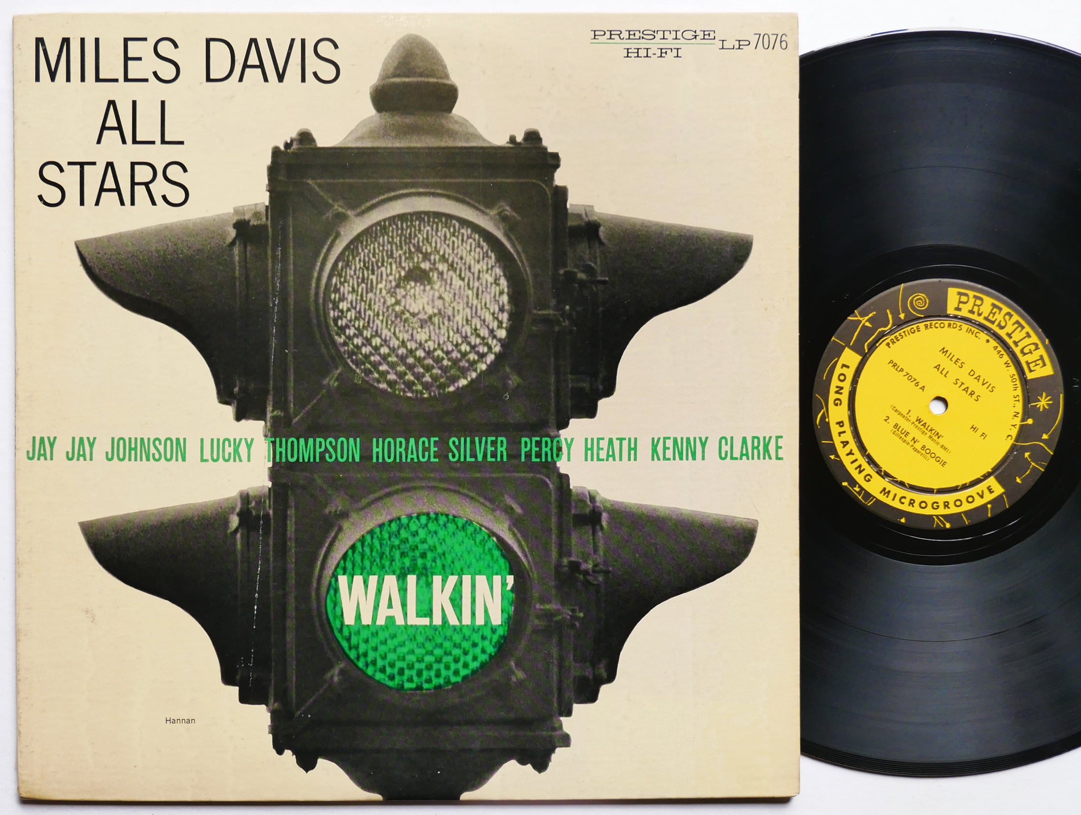 MILES DAVIS ALL STARS Walkin' LP PRESTIGE PRLP 7076 US 1957 W.50th RVG MONO VG+