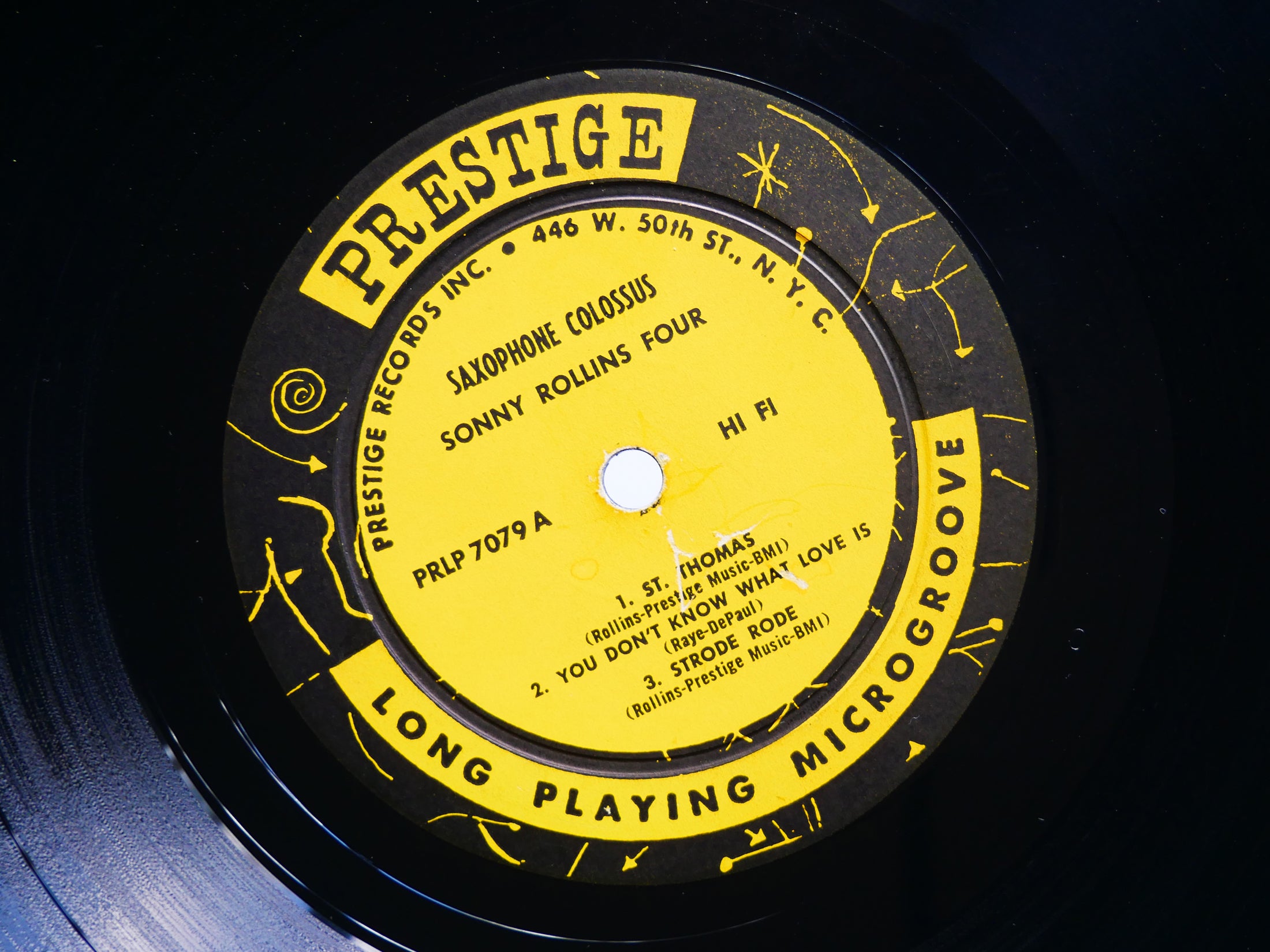 SONNY ROLLINS Saxophone Colossus LP PRESTIGE PRLP 7079 US 1957 MONO W.50th VG+