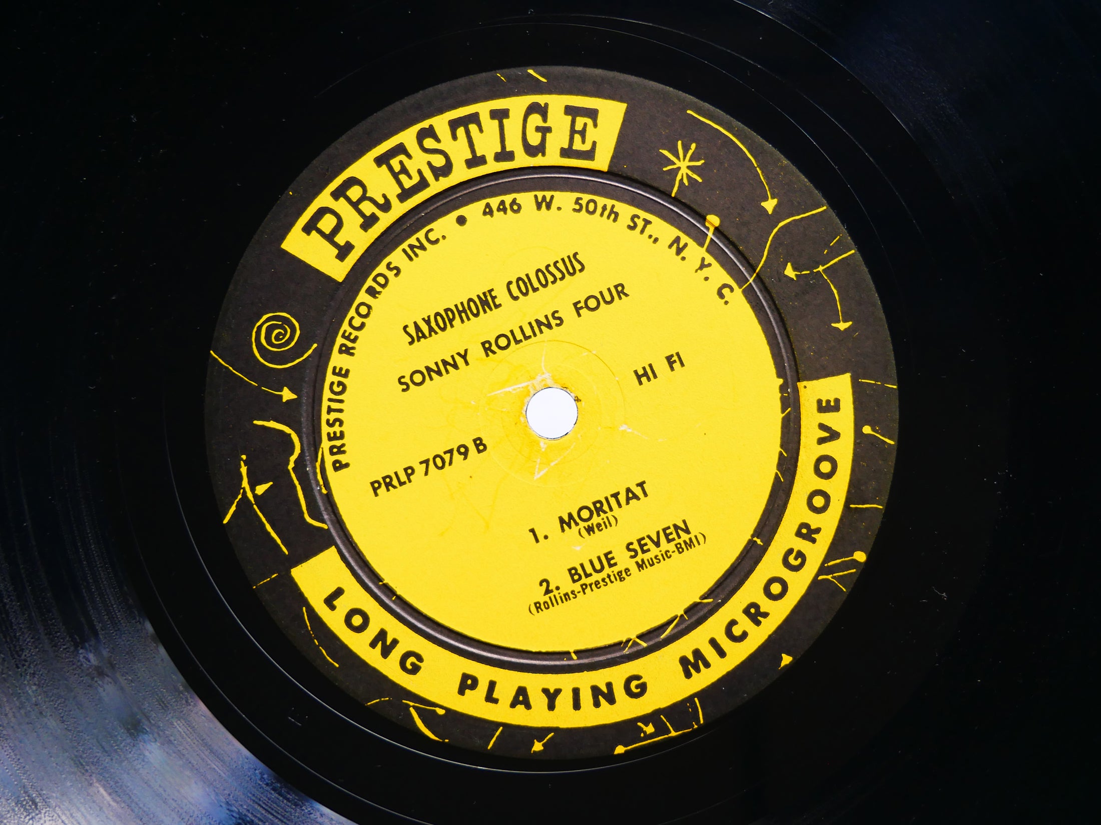 SONNY ROLLINS Saxophone Colossus LP PRESTIGE PRLP 7079 US 1957 MONO W.50th VG+