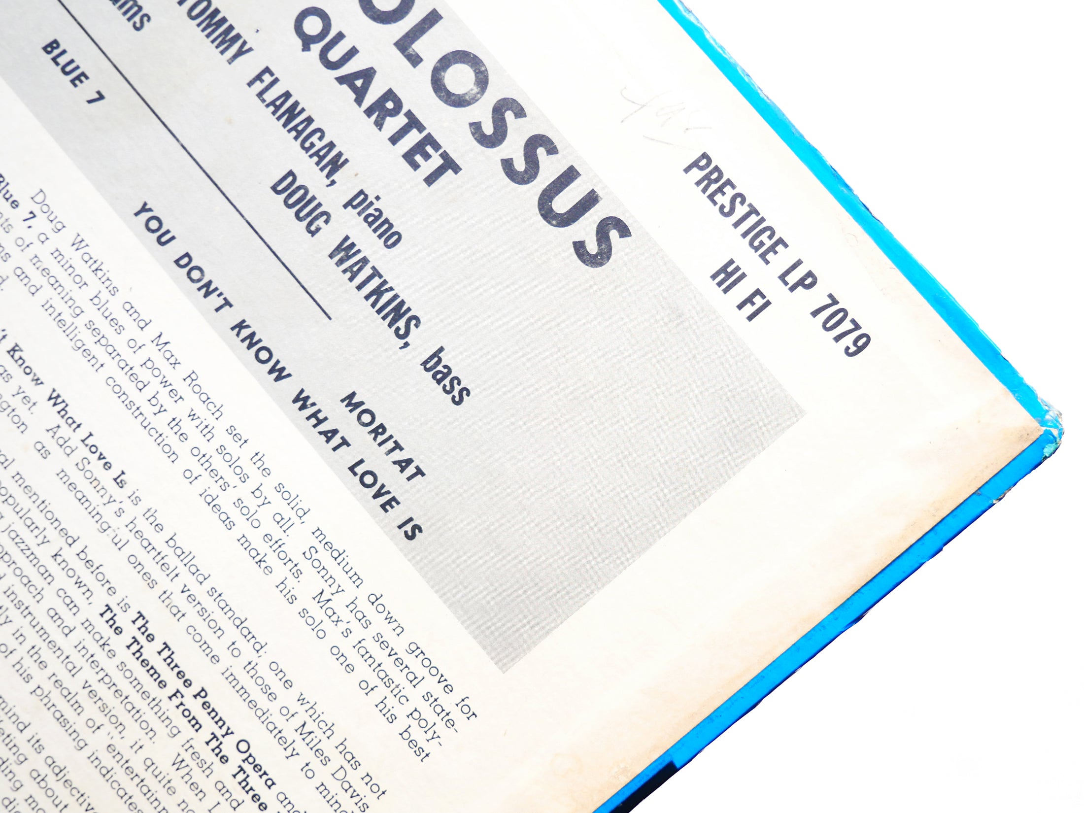 SONNY ROLLINS Saxophone Colossus LP PRESTIGE 7079 US 1958 DG MONO Tommy Flanagan