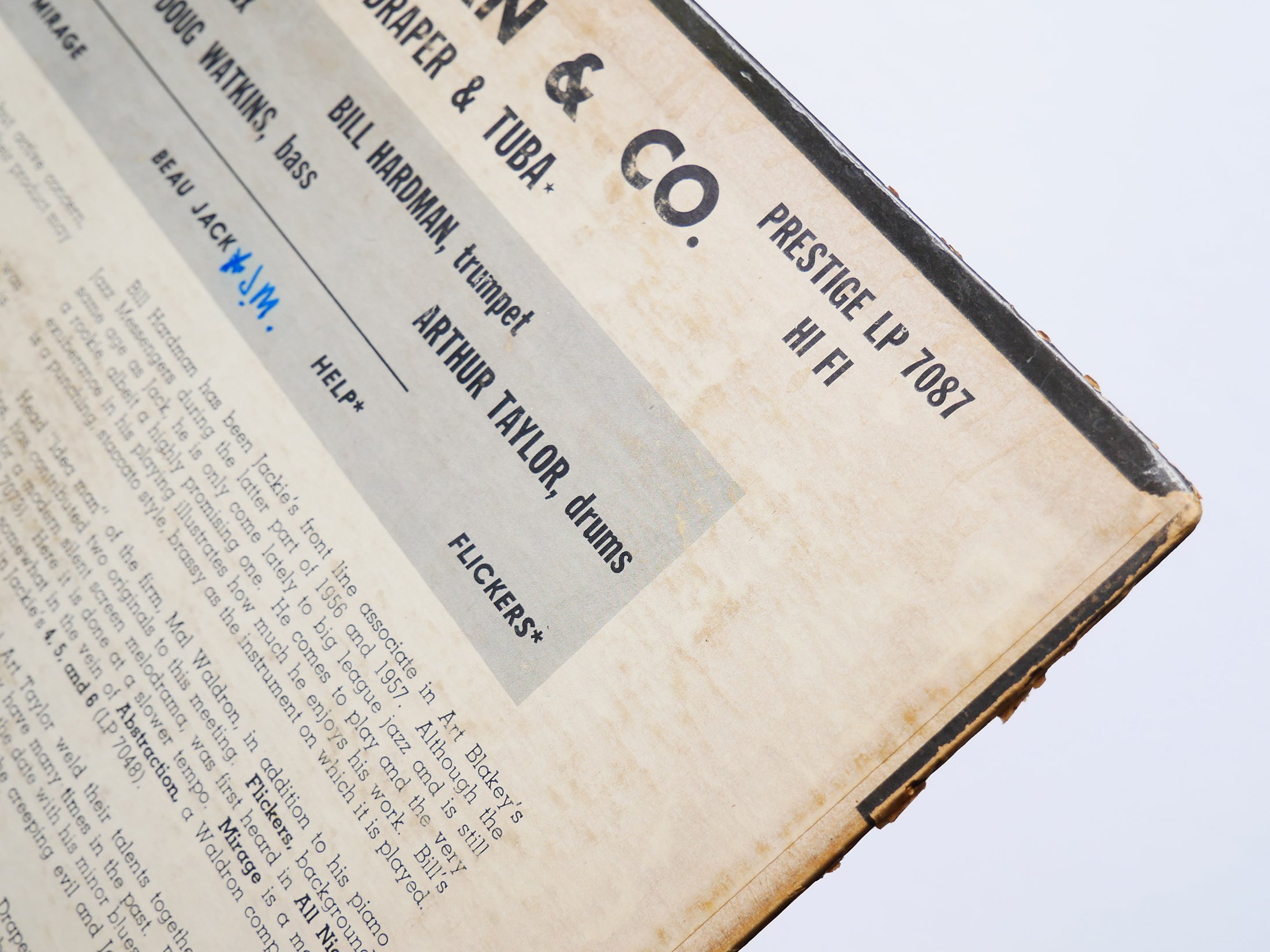 JACKIE MCLEAN & Co. LP PRESTIGE PRLP 7087 US 1957 MONO Mal Waldron Doug Watkins