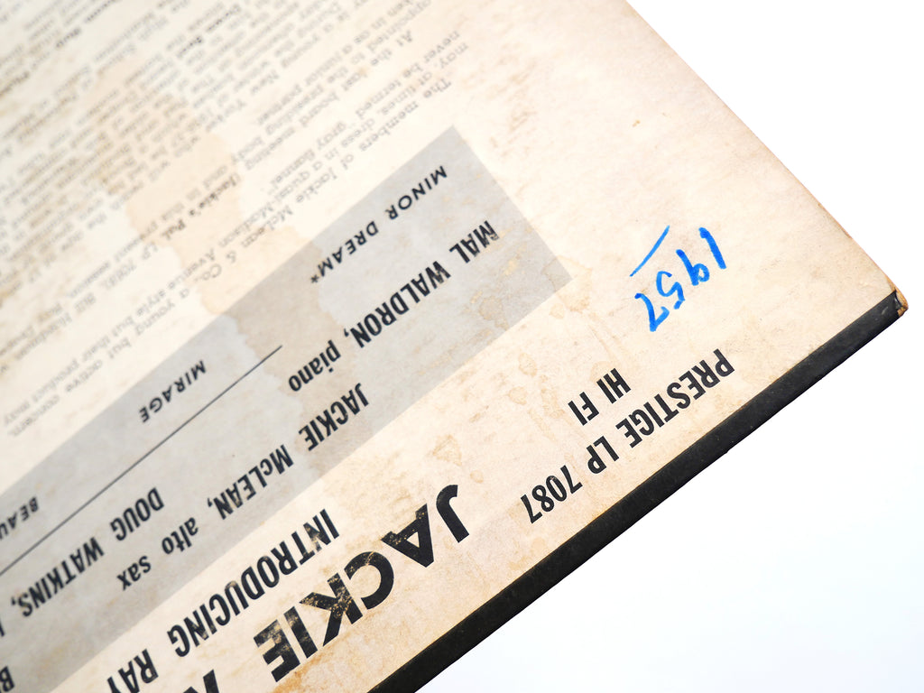 JACKIE MCLEAN & Co. LP PRESTIGE PRLP 7087 US 1957 MONO Mal Waldron Doug Watkins