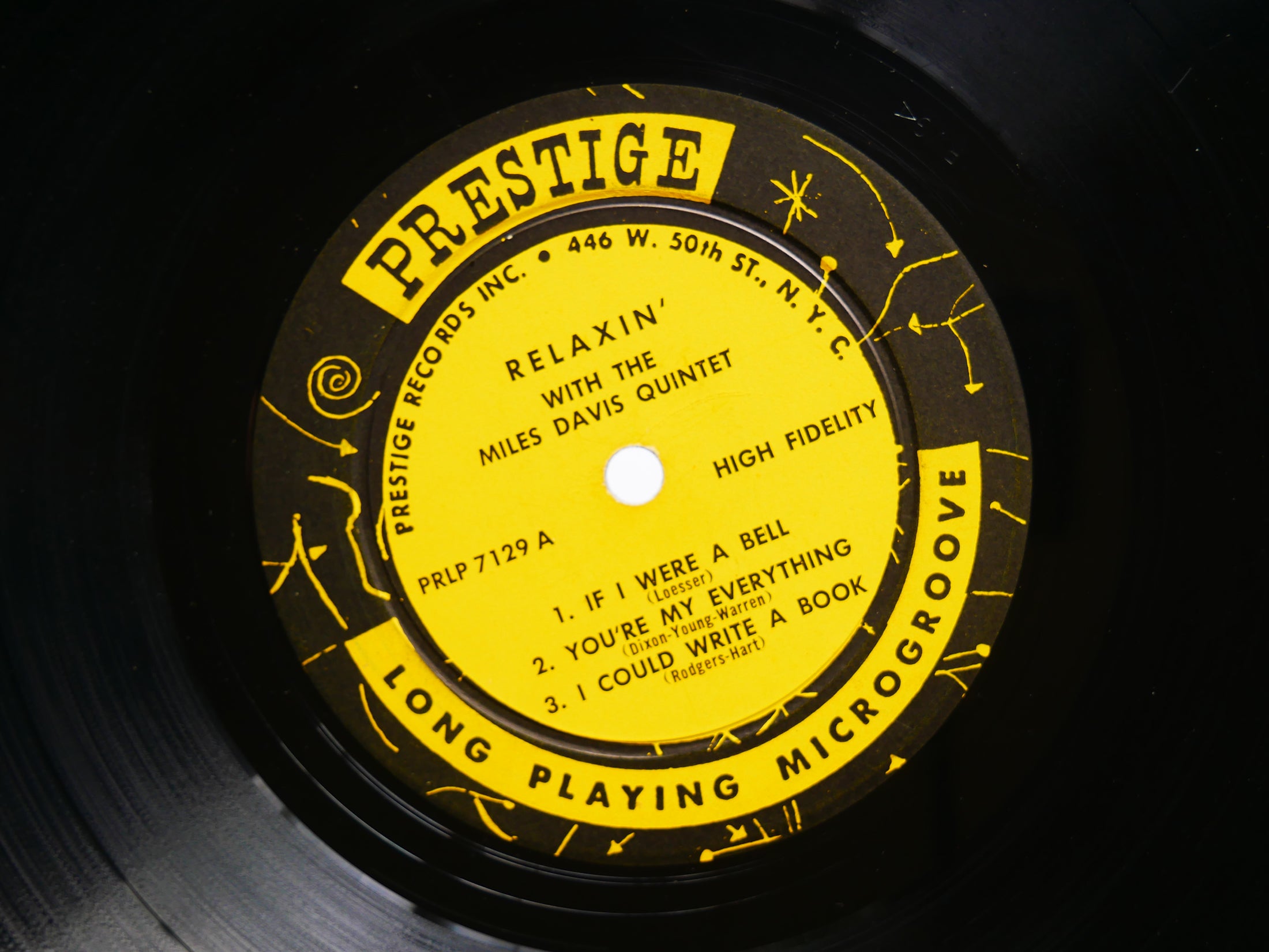 MILES DAVIS Quintet Relaxin' LP PRESTIGE 7129 US 1958 MONO W.50th John Coltrane