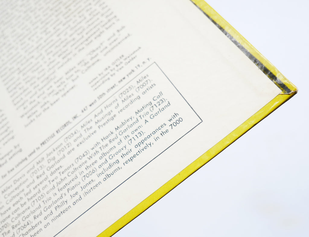 MILES DAVIS Quintet Relaxin' LP PRESTIGE 7129 US 1958 MONO W.50th John Coltrane