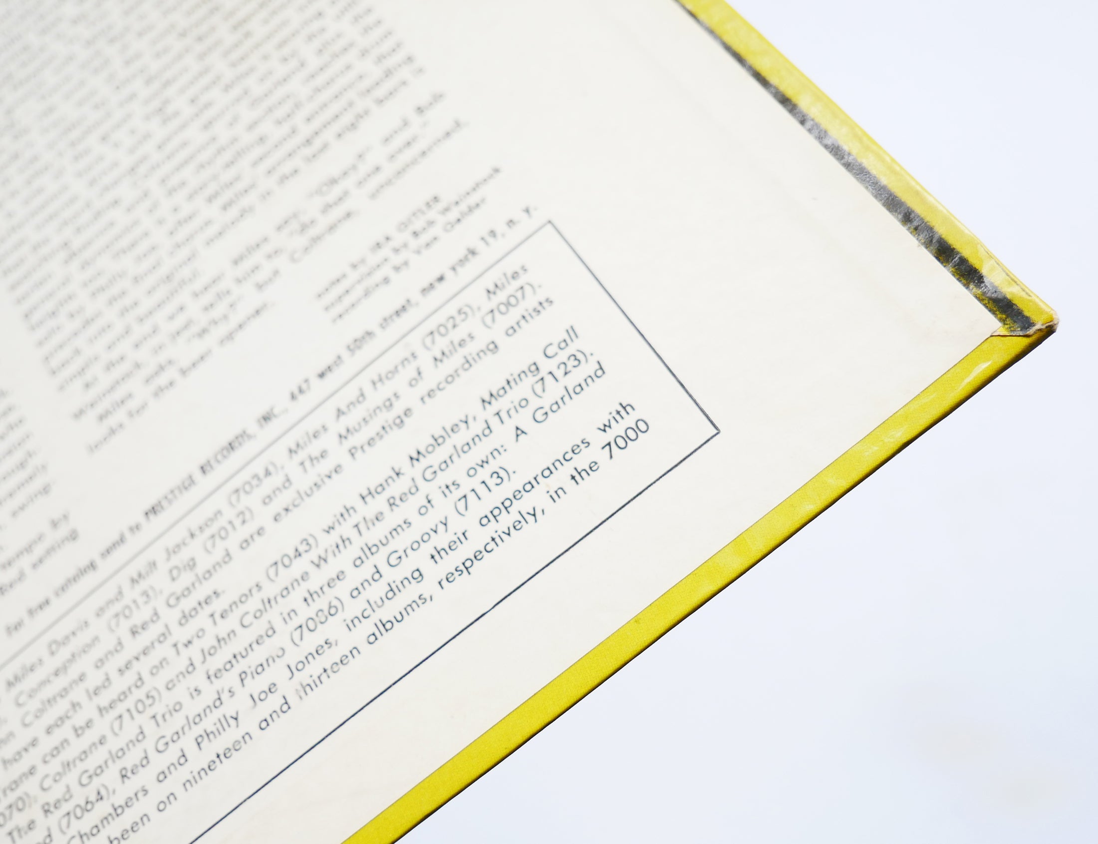 MILES DAVIS Quintet Relaxin' LP PRESTIGE 7129 US 1958 MONO W.50th John Coltrane