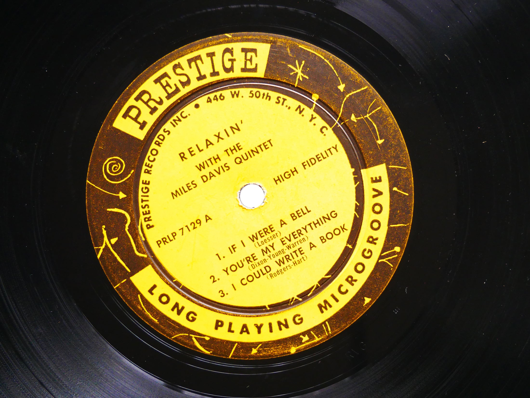 MILES DAVIS Quintet Relaxin' LP PRESTIGE 7129 US 1958 MONO W.50th John Coltrane