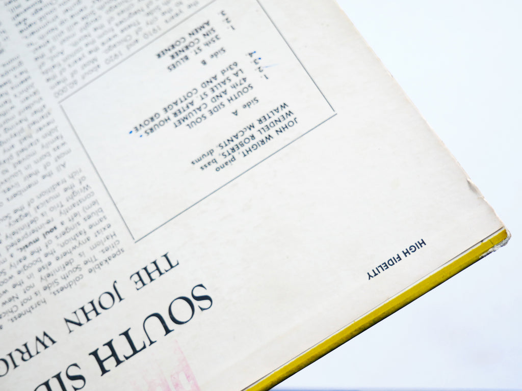 JOHN WRIGHT TRIO South Side Soul LP PRESTIGE PRLP 7190 US 1960 NJ DG MONO JAZZ