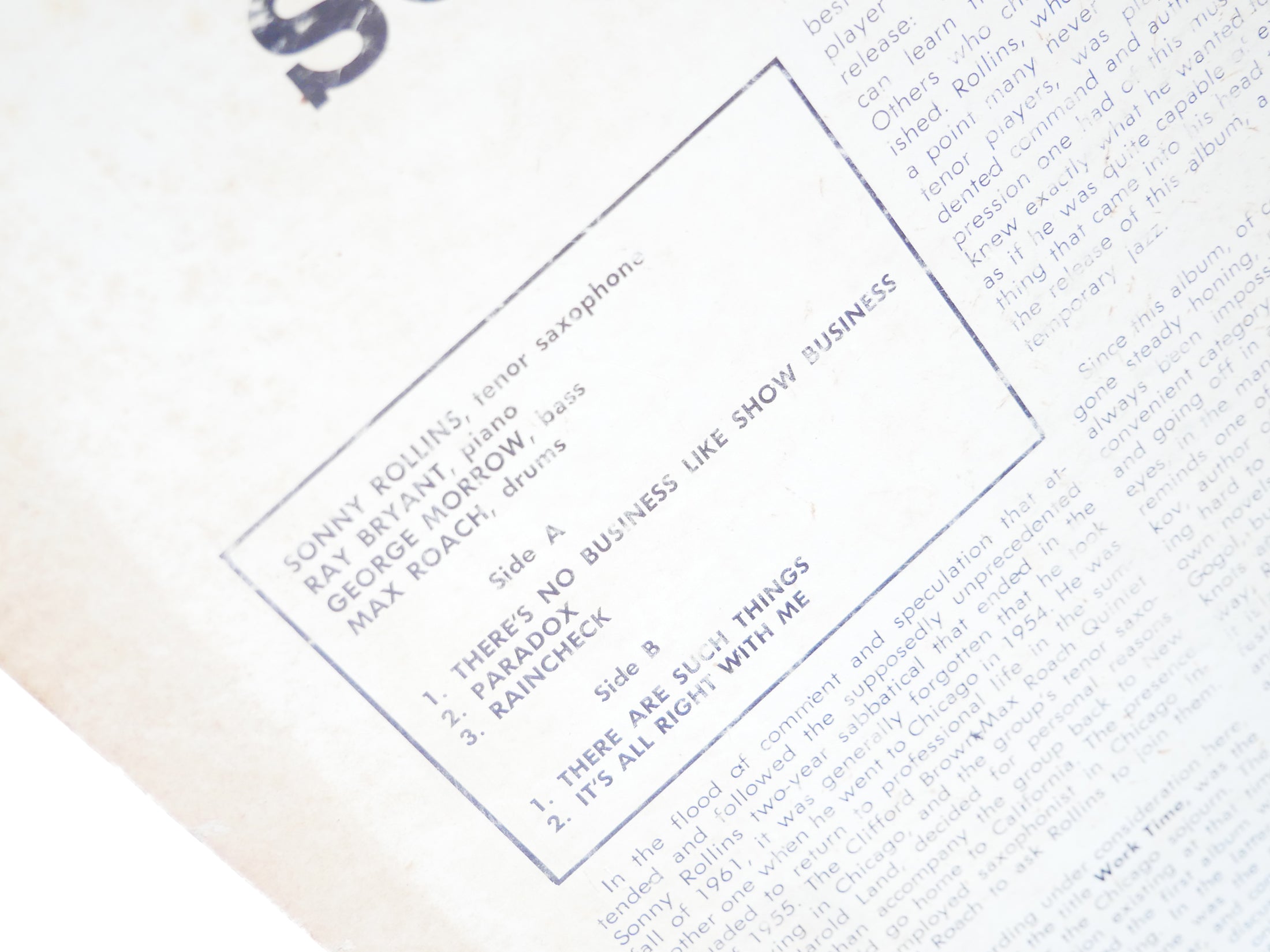 SONNY ROLLINS Worktime LP PRESTIGE PRLP 7246 US 1962 NJ RVG MONO Max Roach