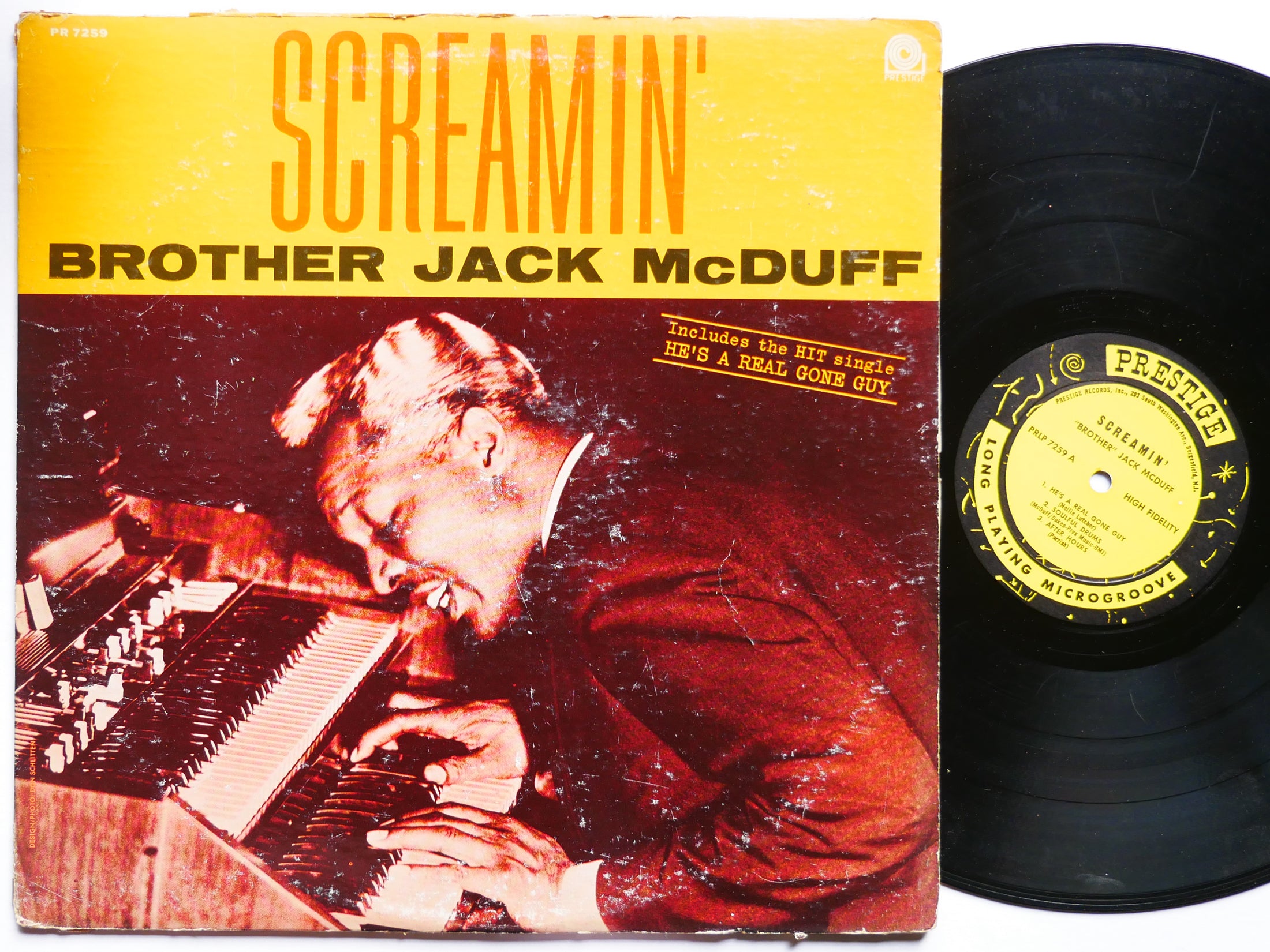 BROTHER JACK MCDUFF Screamin' LP PRESTIGE PRLP 7259 US 1963 MONO Kenny Burrell
