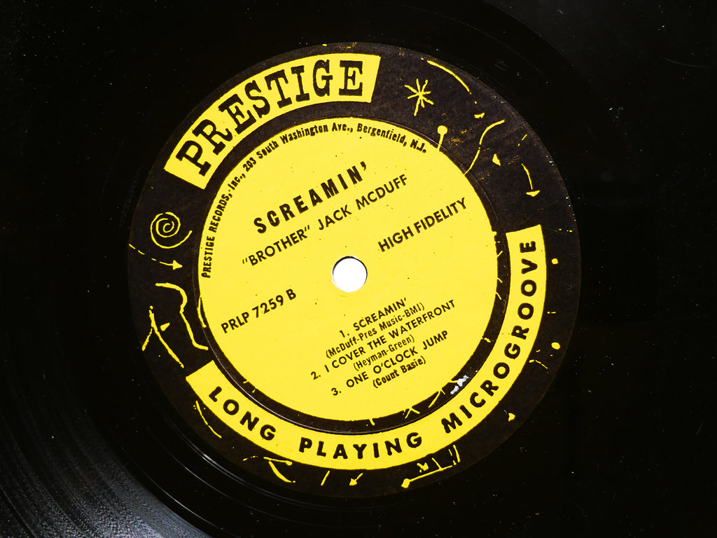 BROTHER JACK MCDUFF Screamin' LP PRESTIGE PRLP 7259 US 1963 MONO Kenny Burrell