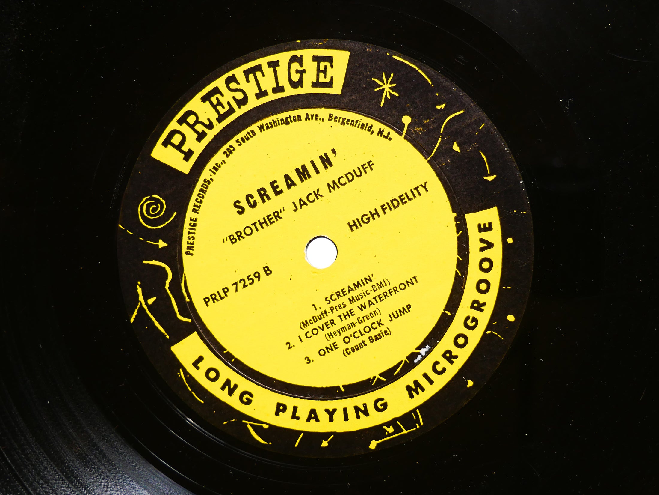 BROTHER JACK MCDUFF Screamin' LP PRESTIGE PRLP 7259 US 1963 MONO Kenny Burrell