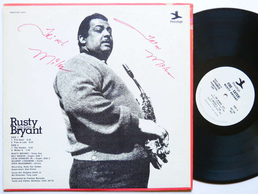 RUSTY BRYANT Fire Eater LP PRESTIGE P-10014 US 1971 PROMO Idris Muhammad VG+