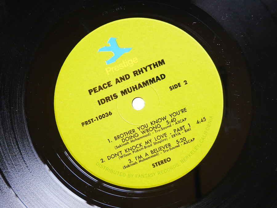 IDRIS MUHAMMAD Peace And Rhythm LP PRESTIGE PRST 10036 US 1972 Kenny Barron VG+