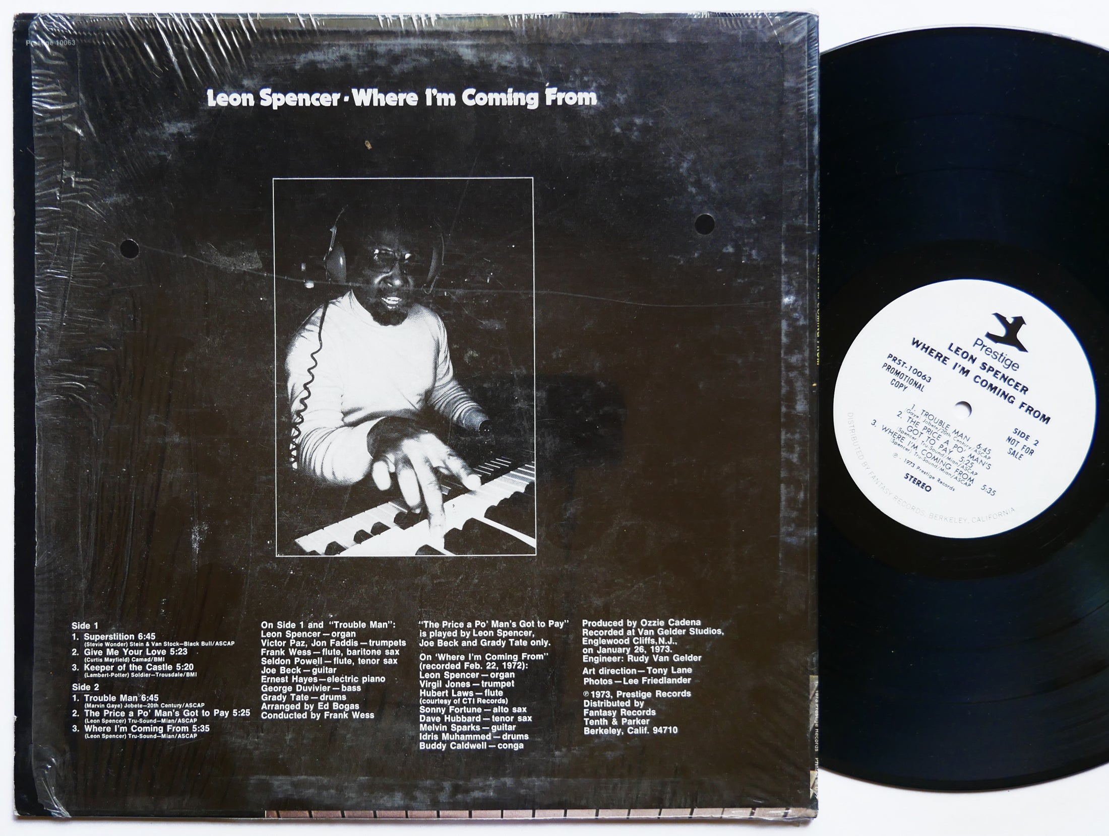 LEON SPENCER Where I'm Coming From LP PRESTIGE PRST-10063 US 1973 Melvin Sparks