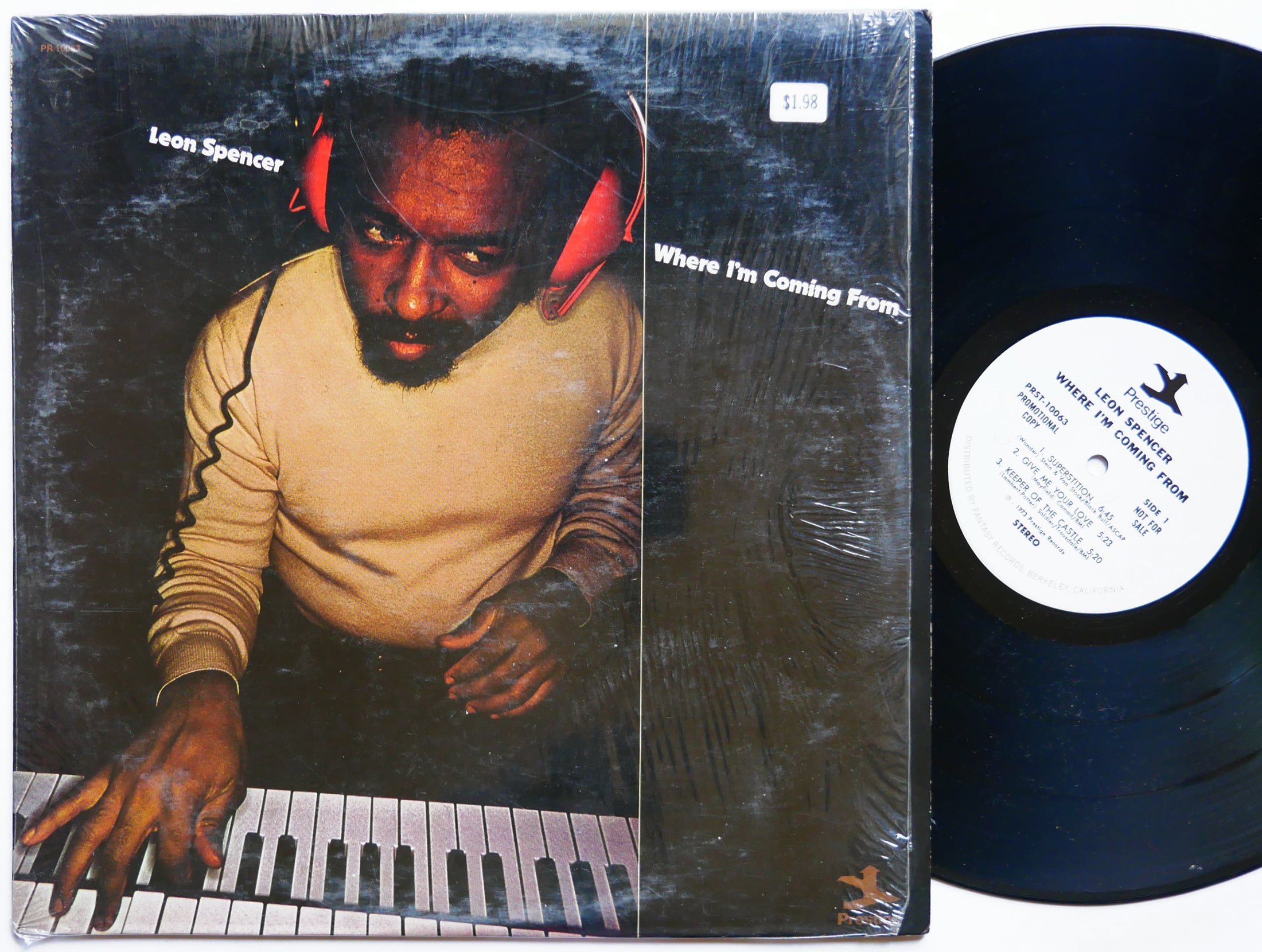 LEON SPENCER Where I'm Coming From LP PRESTIGE PRST-10063 US 1973 Melvin Sparks