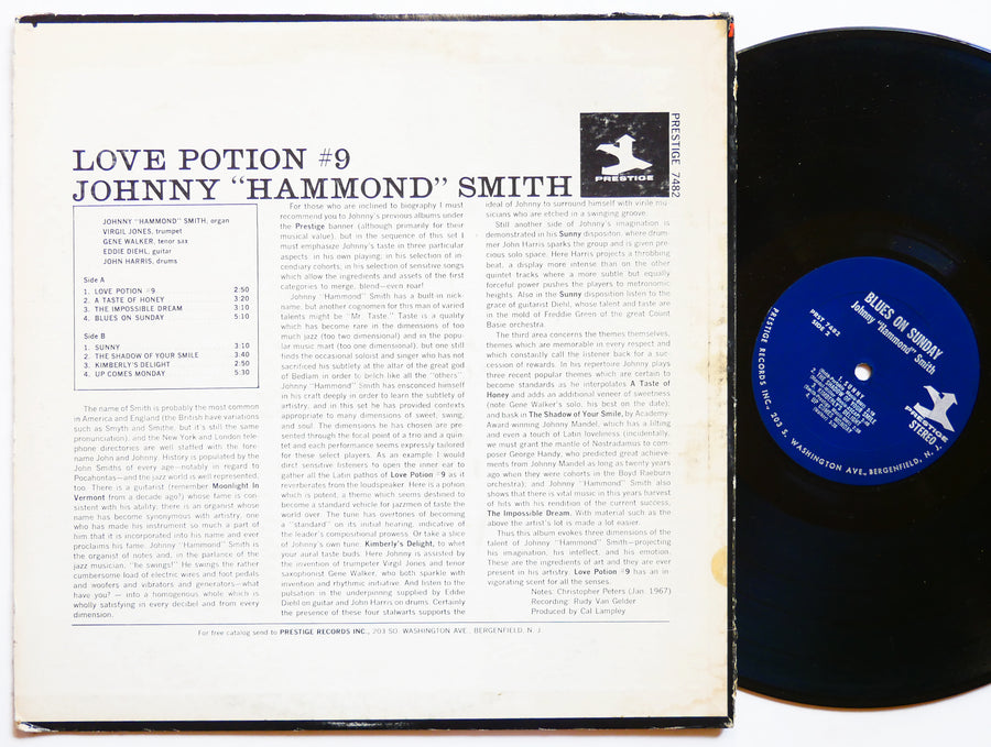JOHNNY HAMMOND SMITH Love Potion #9 LP PRESTIGE PRST 7482 US 1967 Virgil Jones