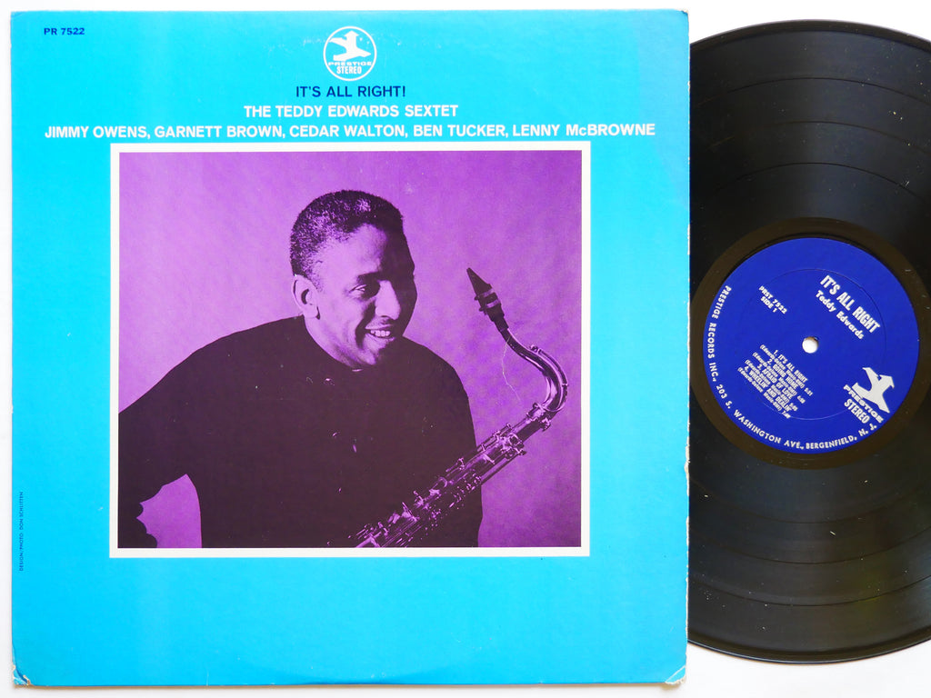 TEDDY EDWARDS Sextet It's All Right LP PRESTIGE PRST 7522 US 1967 Cedar Walton