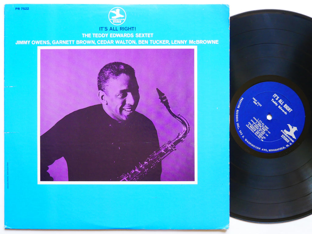 TEDDY EDWARDS Sextet It's All Right LP PRESTIGE PRST 7522 US 1967 Cedar Walton