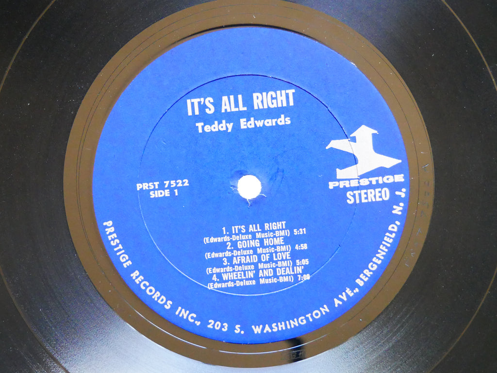 TEDDY EDWARDS Sextet It's All Right LP PRESTIGE PRST 7522 US 1967 Cedar Walton