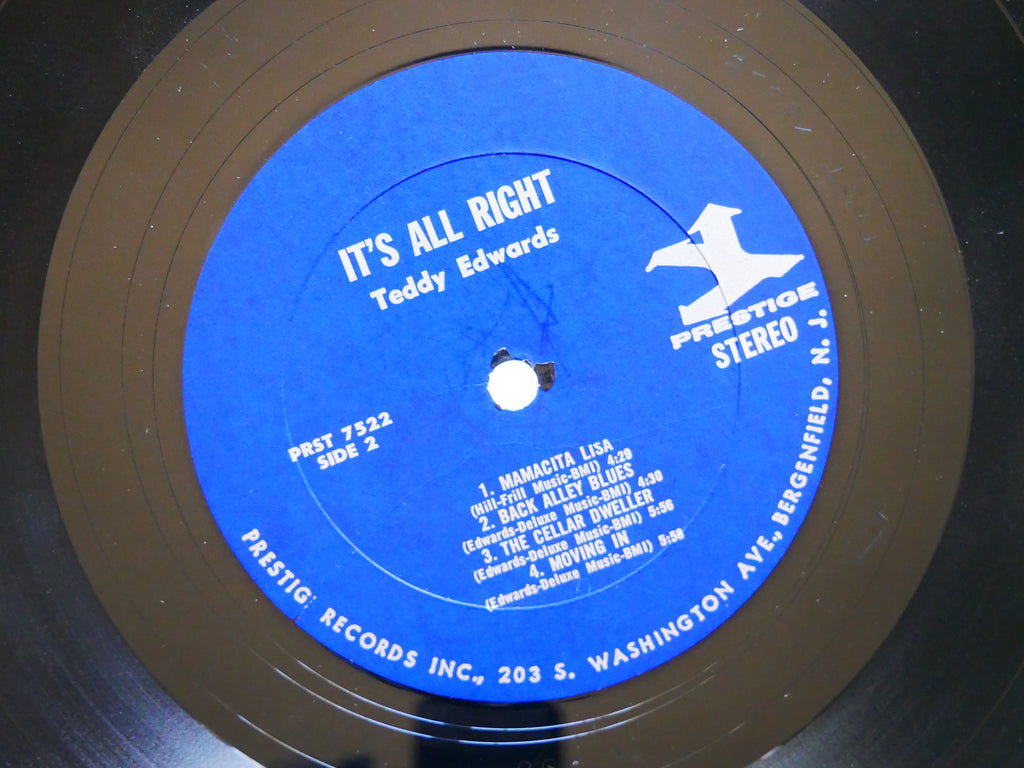 TEDDY EDWARDS Sextet It's All Right LP PRESTIGE PRST 7522 US 1967 Cedar Walton