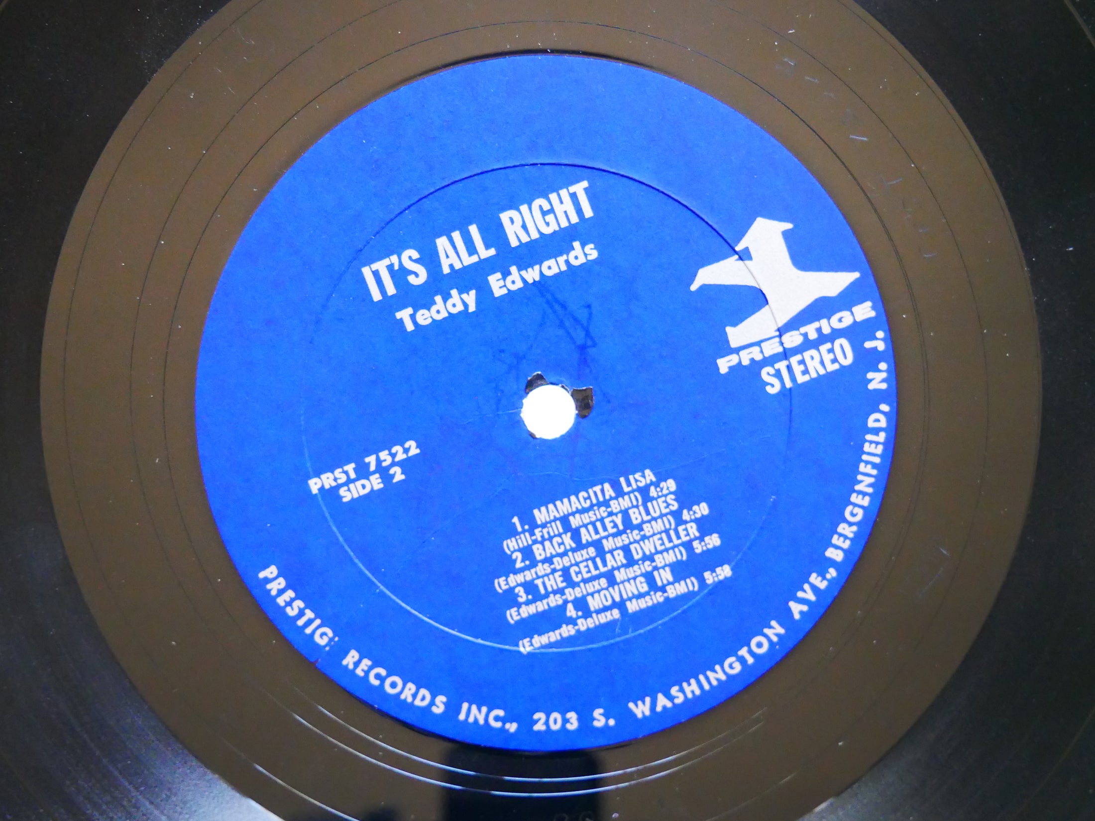 TEDDY EDWARDS Sextet It's All Right LP PRESTIGE PRST 7522 US 1967 Cedar Walton