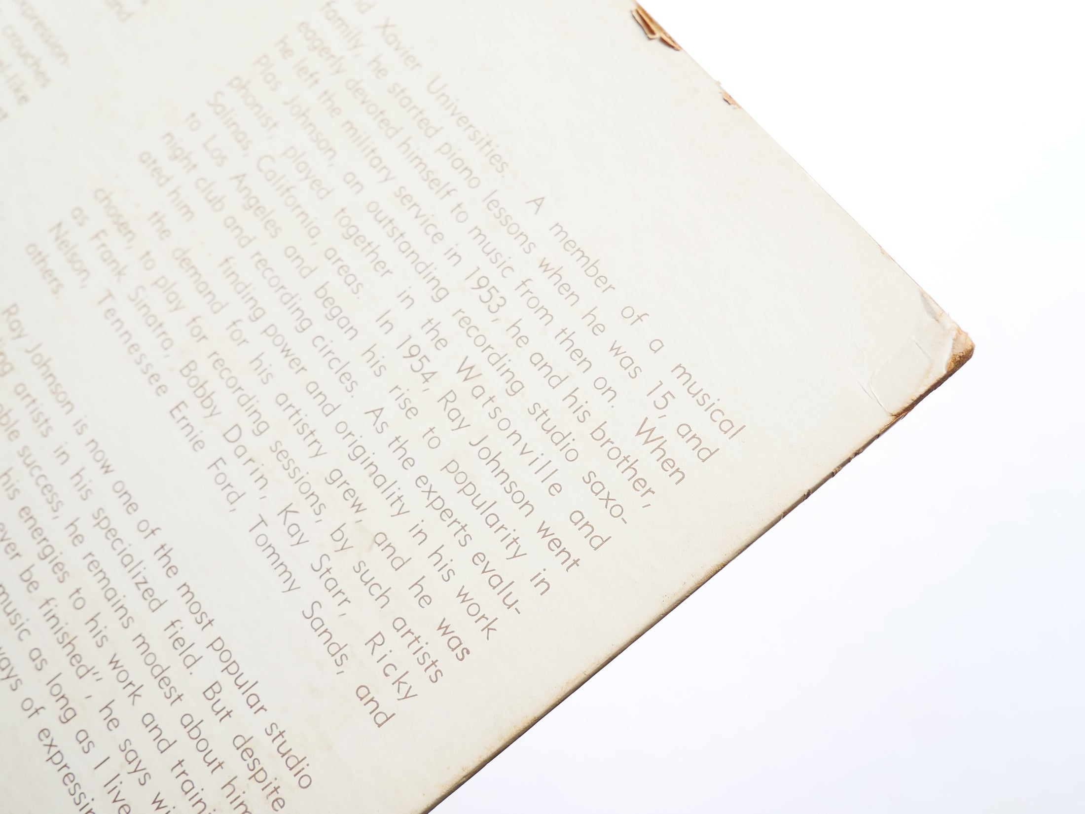 RAY JOHNSON The Birth Of A Scene LP GOAD RECORDS R-J-1001 US '62 MONO Jazz Blues