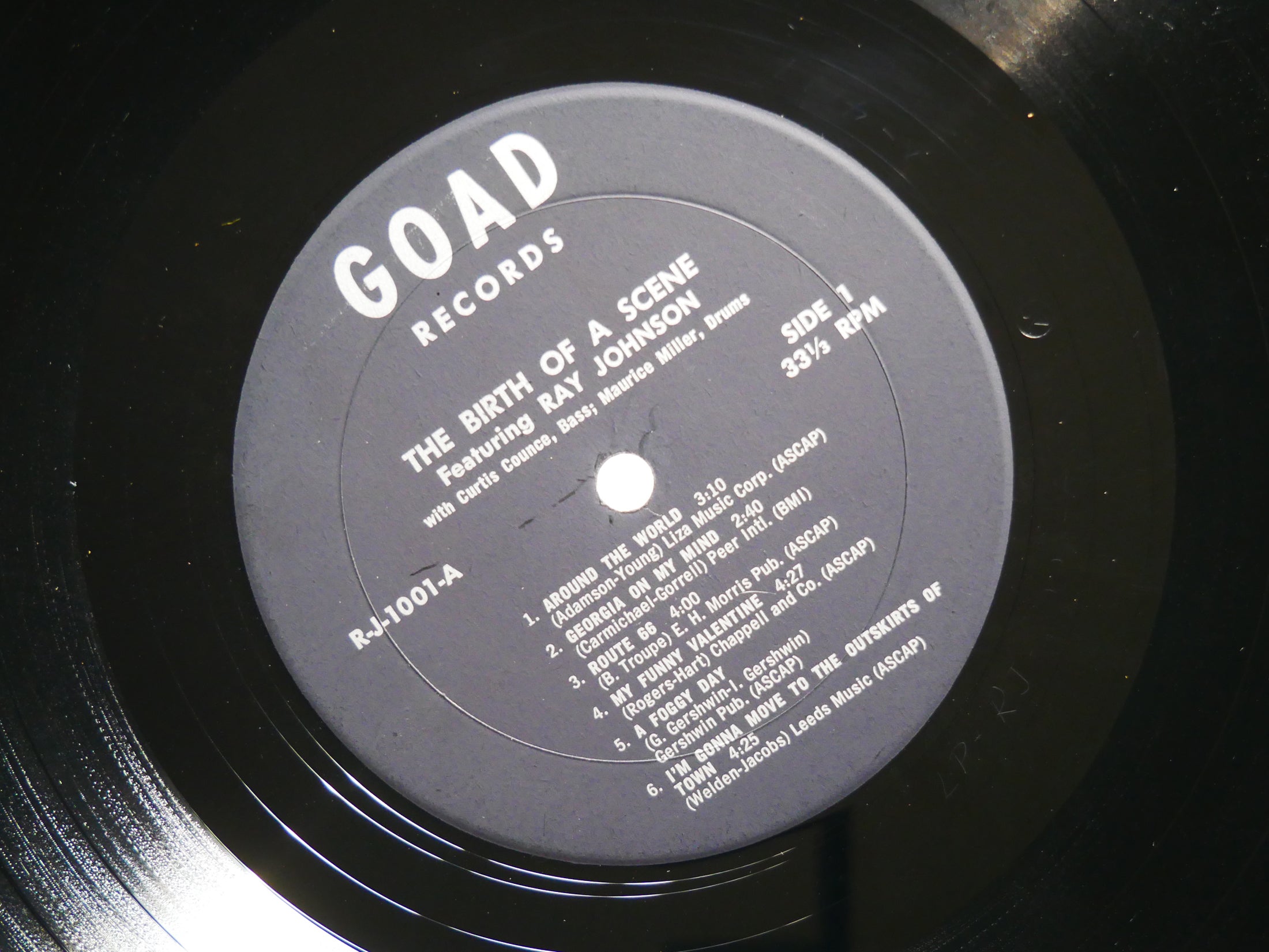 RAY JOHNSON The Birth Of A Scene LP GOAD RECORDS R-J-1001 US '62 MONO Jazz Blues