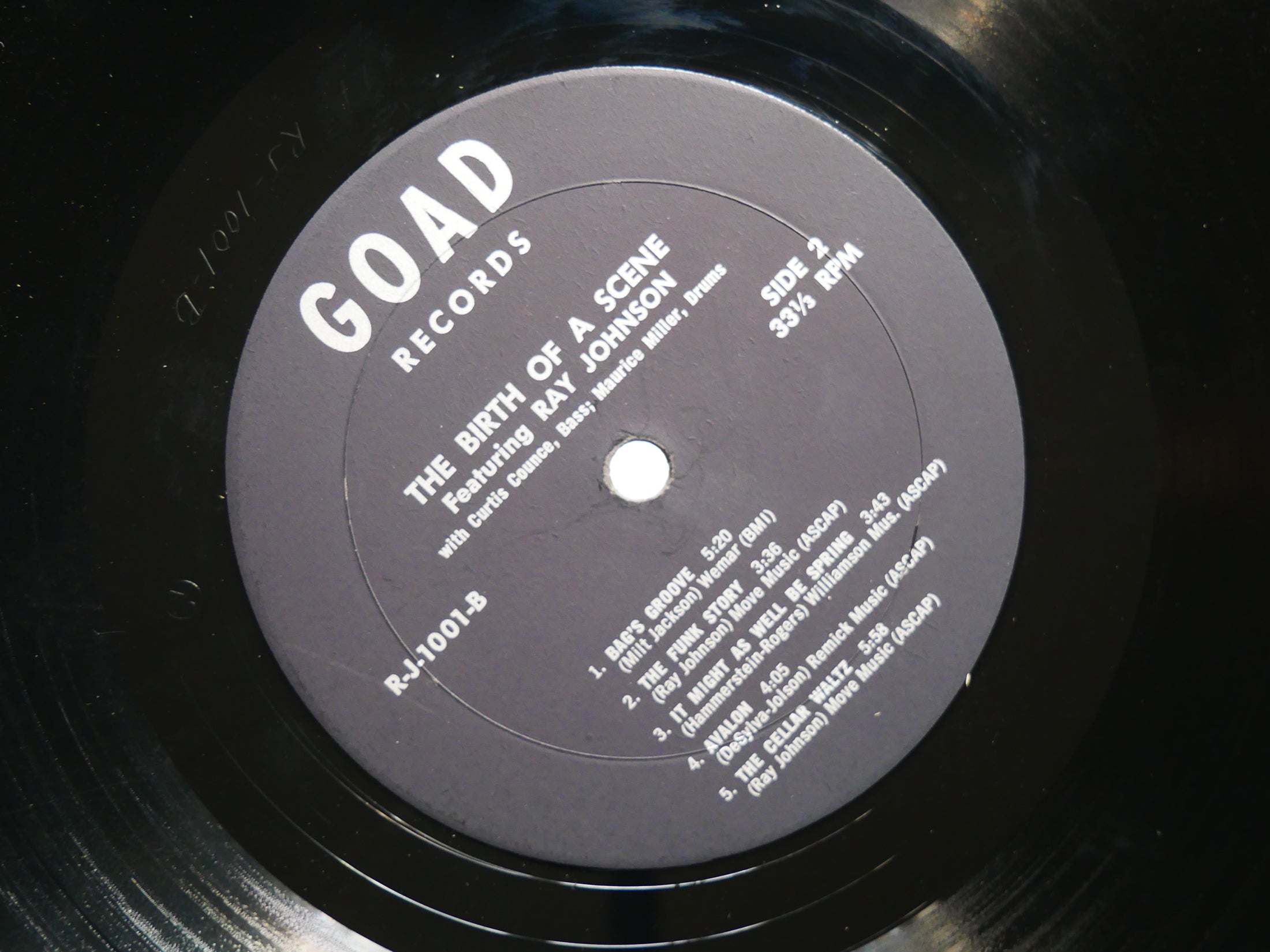 RAY JOHNSON The Birth Of A Scene LP GOAD RECORDS R-J-1001 US '62 MONO Jazz Blues