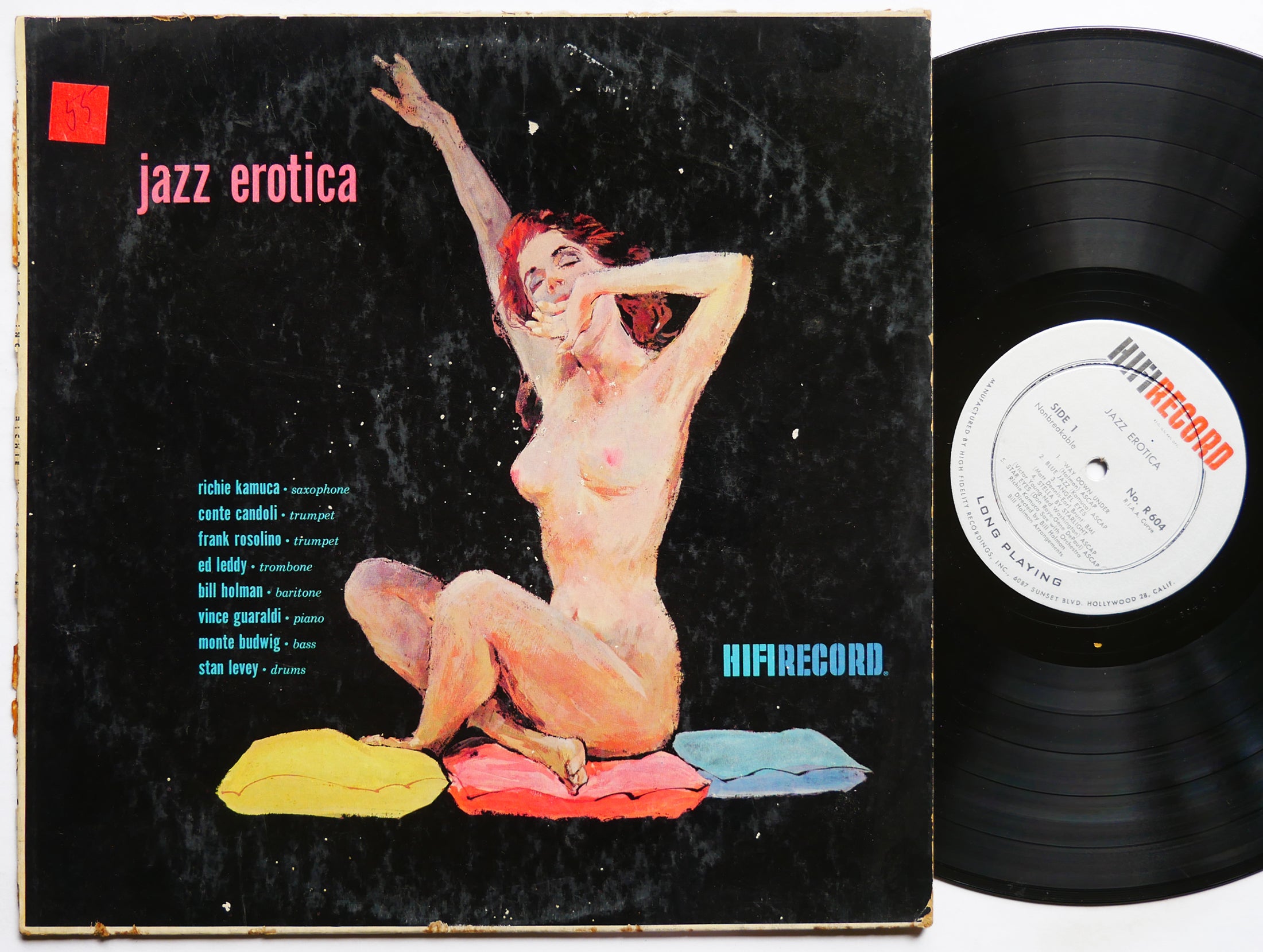 RICHIE KAMUCA BILL HOLMAN Jazz Erotica LP HIFI R 604 US 1957 MONO Vince Guaraldi