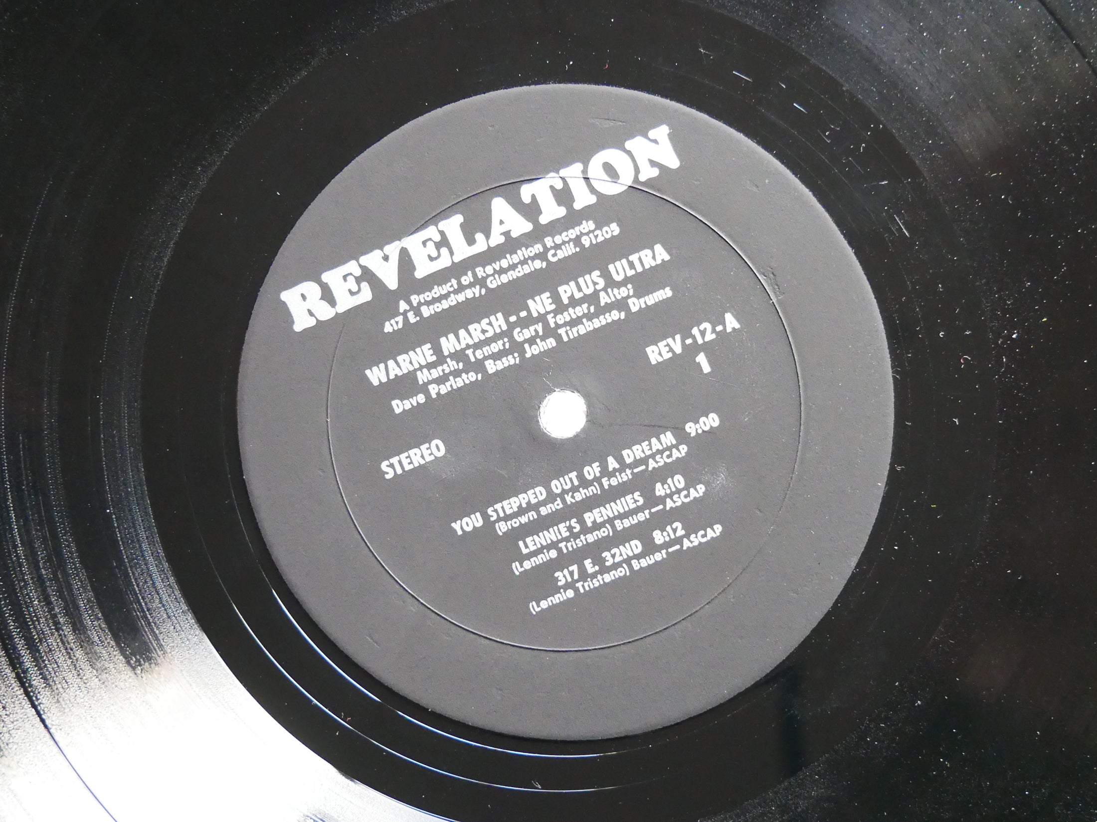 WARNE MARSH Ne Plus Ultra LP REVELATION RECORDS REV-12 US 1970 JAZZ VG+