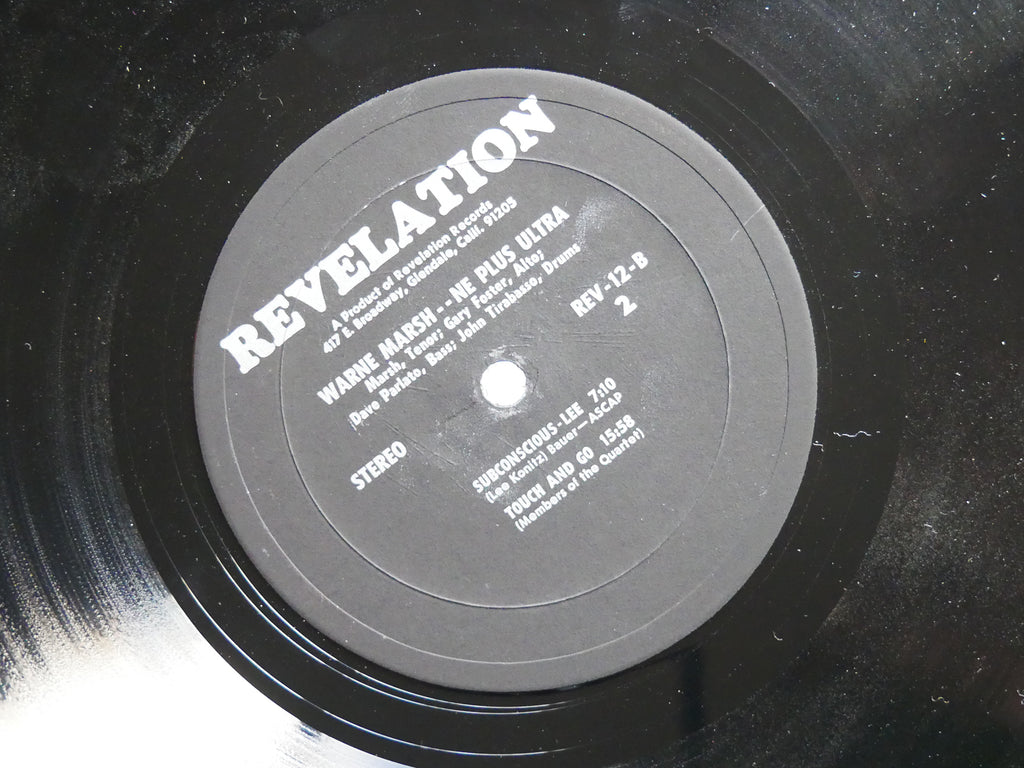 WARNE MARSH Ne Plus Ultra LP REVELATION RECORDS REV-12 US 1970 JAZZ VG+