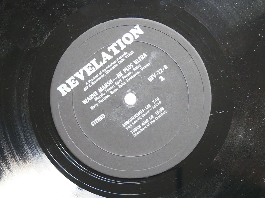 WARNE MARSH Ne Plus Ultra LP REVELATION RECORDS REV-12 US 1970 JAZZ VG+