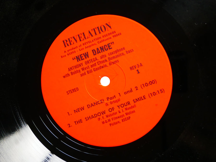 ANTHONY ORTEGA New Dance! LP REVELATION RECORDS REV-M-3 US 1967 JAZZ CLEAN
