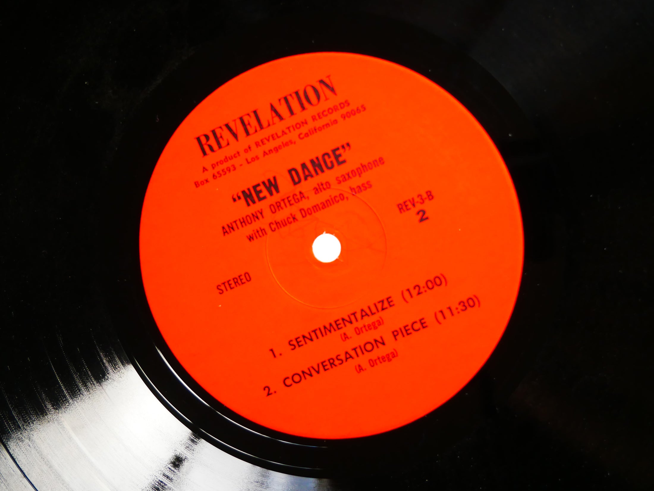 ANTHONY ORTEGA New Dance! LP REVELATION RECORDS REV-M-3 US 1967 JAZZ CLEAN