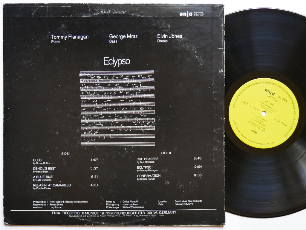 TOMMY FLANAGAN TRIO Eclypso ENJA RJ-7402 JAPAN 1977 Elvin Jones George Mraz
