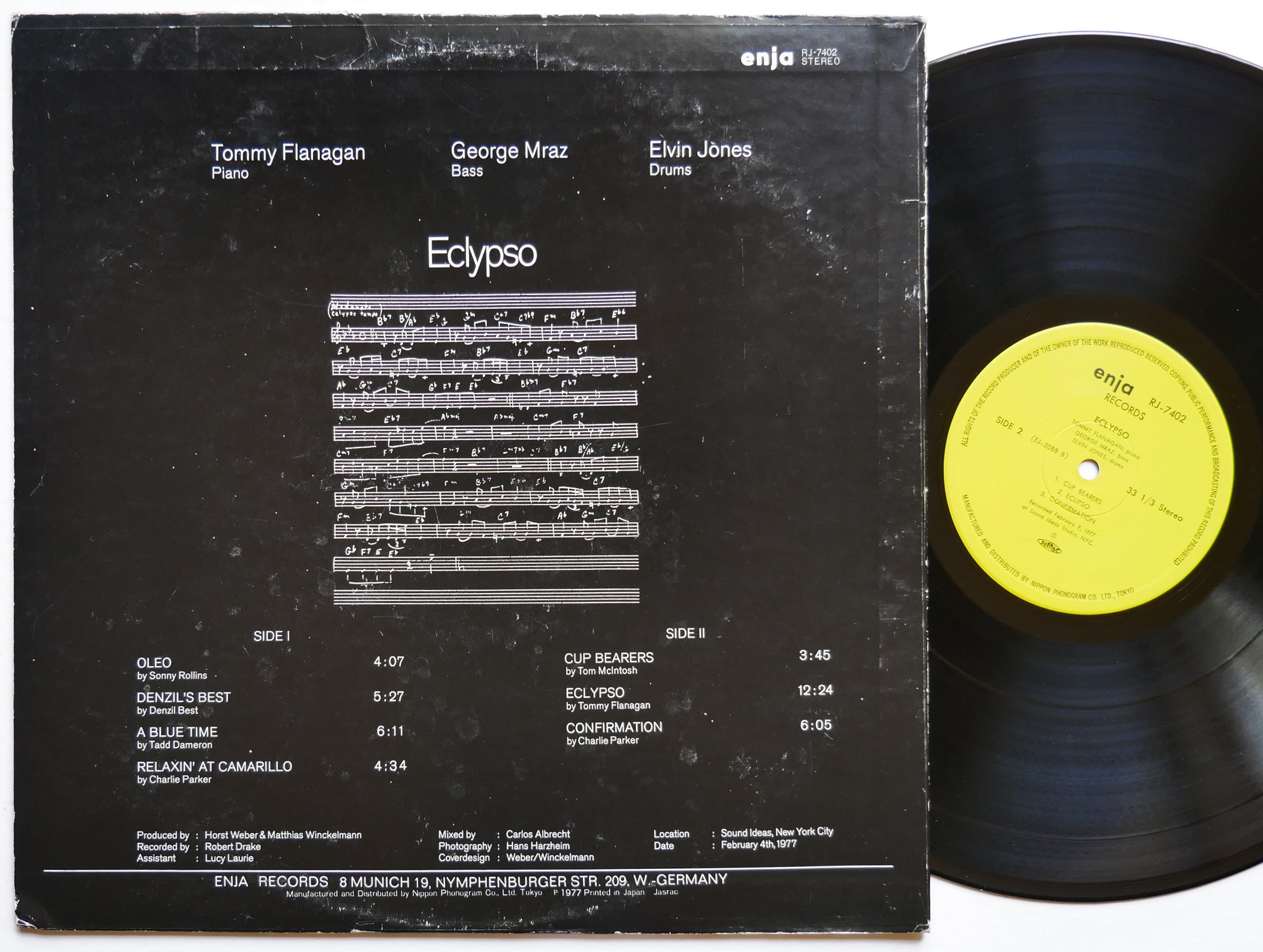TOMMY FLANAGAN TRIO Eclypso ENJA RJ-7402 JAPAN 1977 Elvin Jones George Mraz
