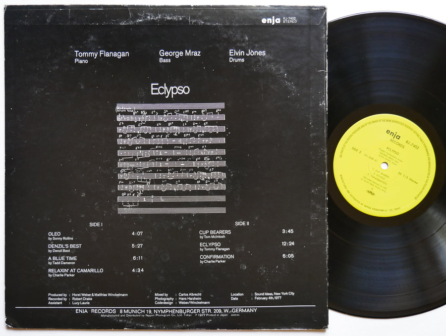 TOMMY FLANAGAN TRIO Eclypso ENJA RJ-7402 JAPAN 1977 Elvin Jones George Mraz