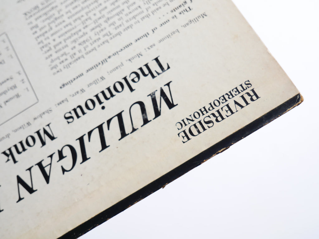 THELONIOUS MONK Meets GERRY MULLIGAN LP RIVERSIDE RLP 1106 US 1959 Wilbur Ware