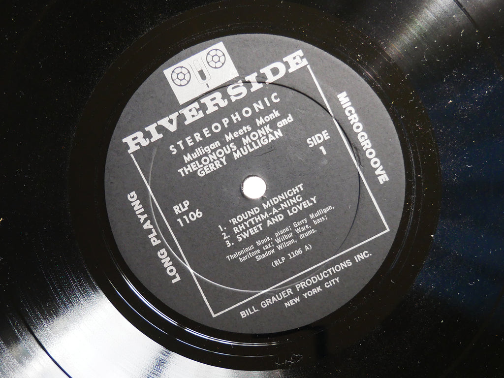 THELONIOUS MONK Meets GERRY MULLIGAN LP RIVERSIDE RLP 1106 US 1959 Wilbur Ware