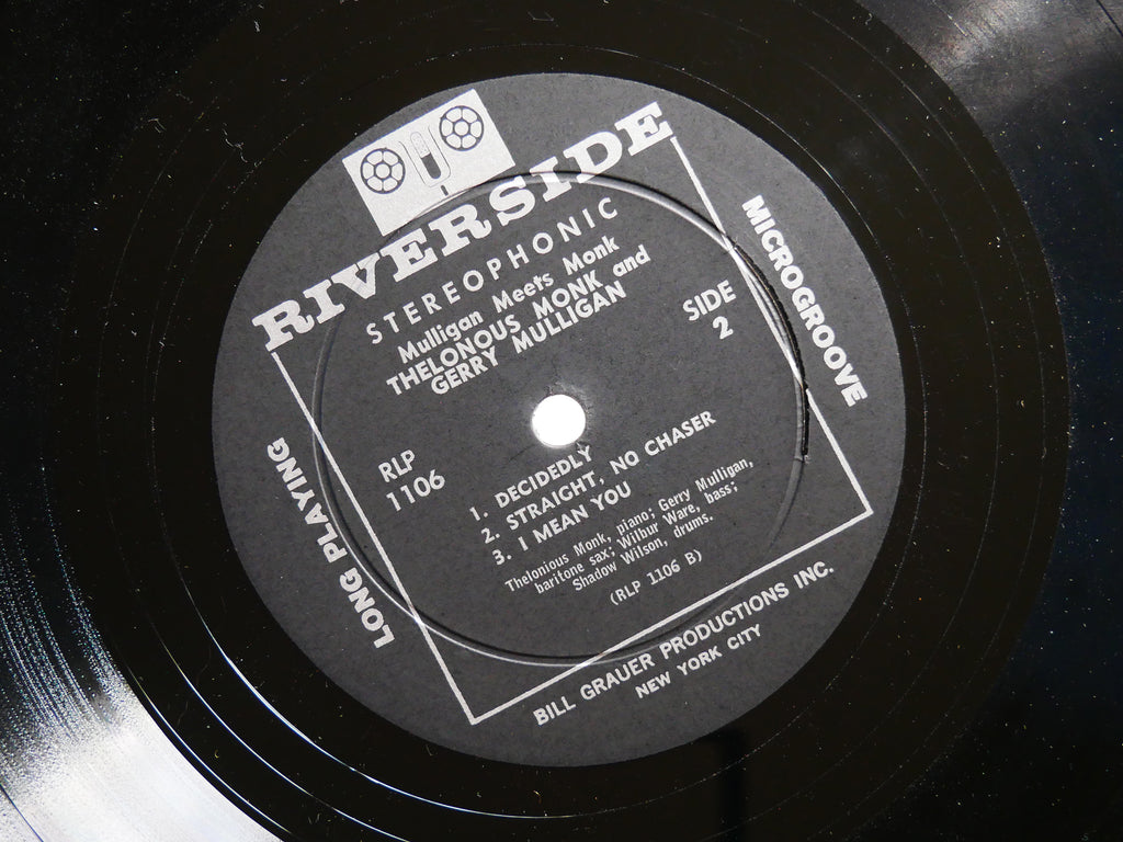 THELONIOUS MONK Meets GERRY MULLIGAN LP RIVERSIDE RLP 1106 US 1959 Wilbur Ware