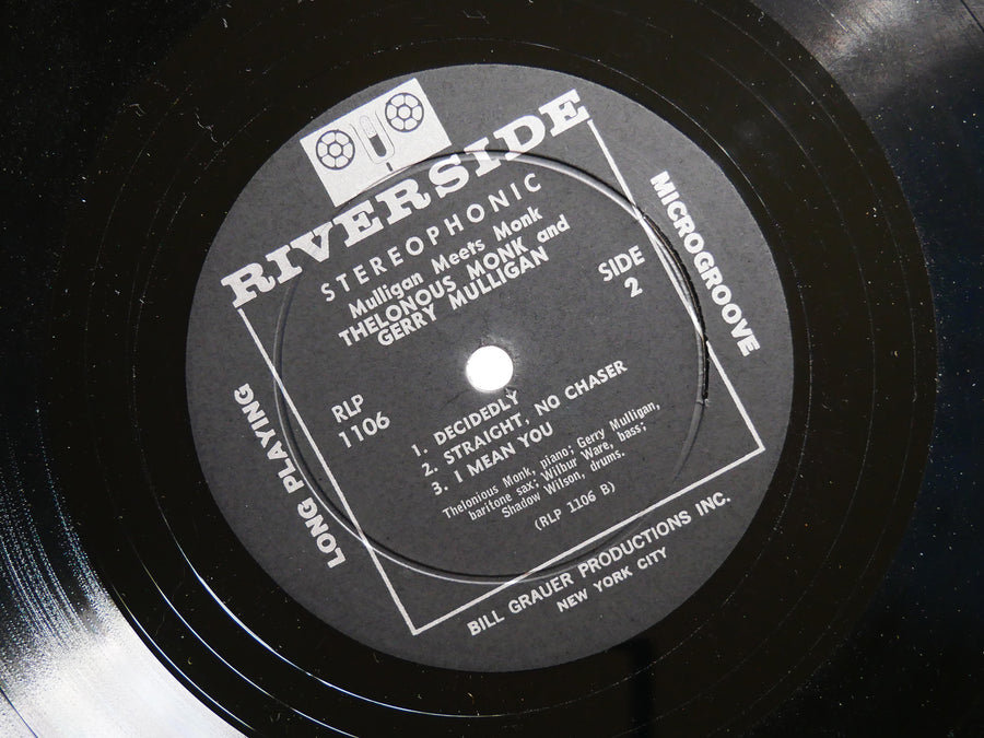 THELONIOUS MONK Meets GERRY MULLIGAN LP RIVERSIDE RLP 1106 US 1959 Wilbur Ware
