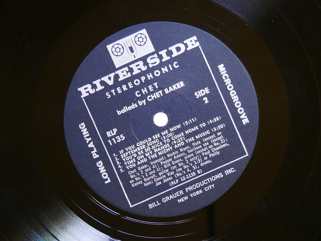 CHET BAKER Chet LP RIVERSIDE RECORDS RLP-1135 US 1963 Bill Evans Paul Chambers