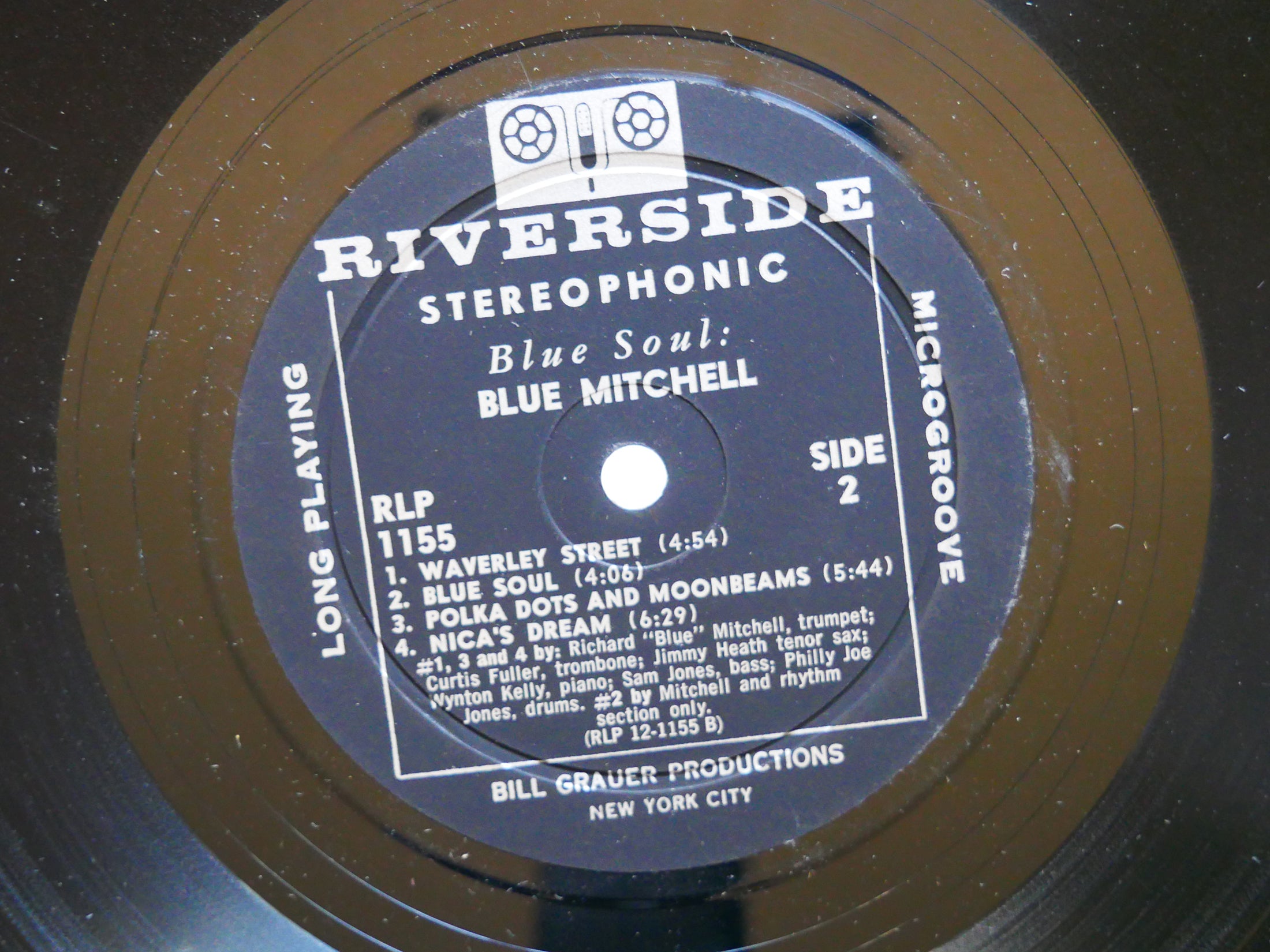 BLUE MITCHELL Blue Soul LP RIVERSIDE RLP 1155 US 1959 Curtis Fuller Wynton Kelly
