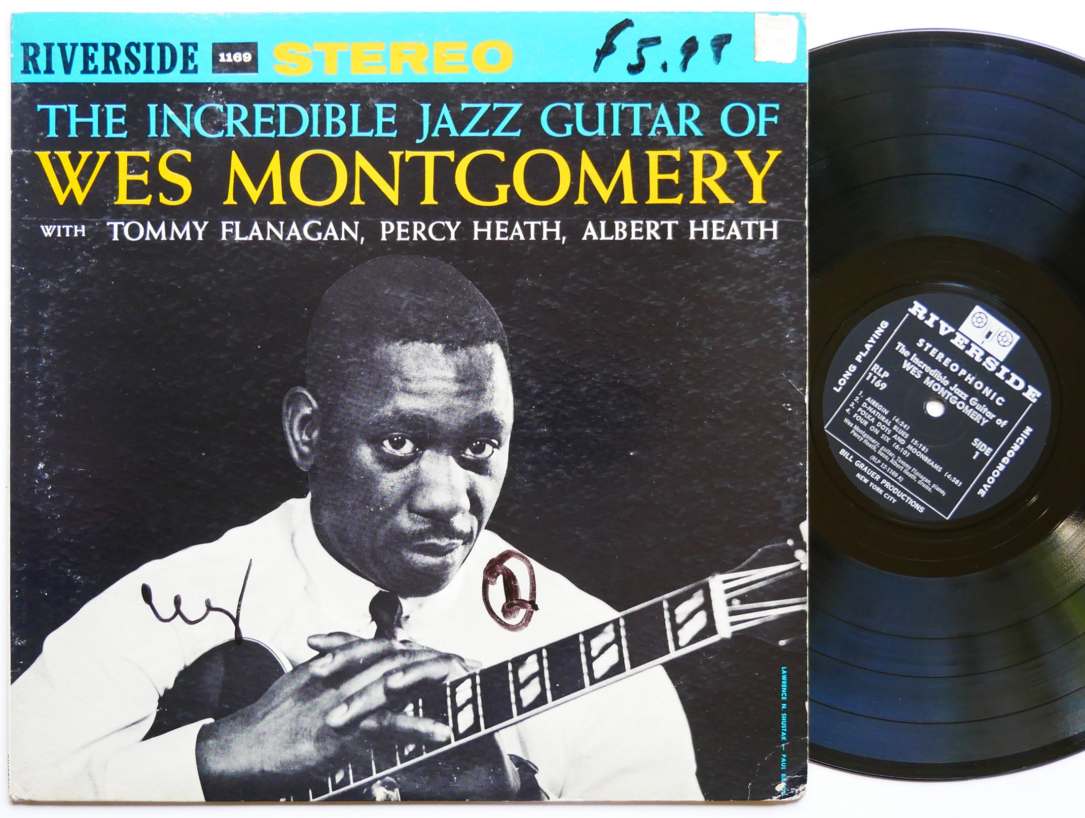 WES MONTGOMERY The Incredible Jazz Guitar LP RIVERSIDE RLP 1169 Tommy Flanagan