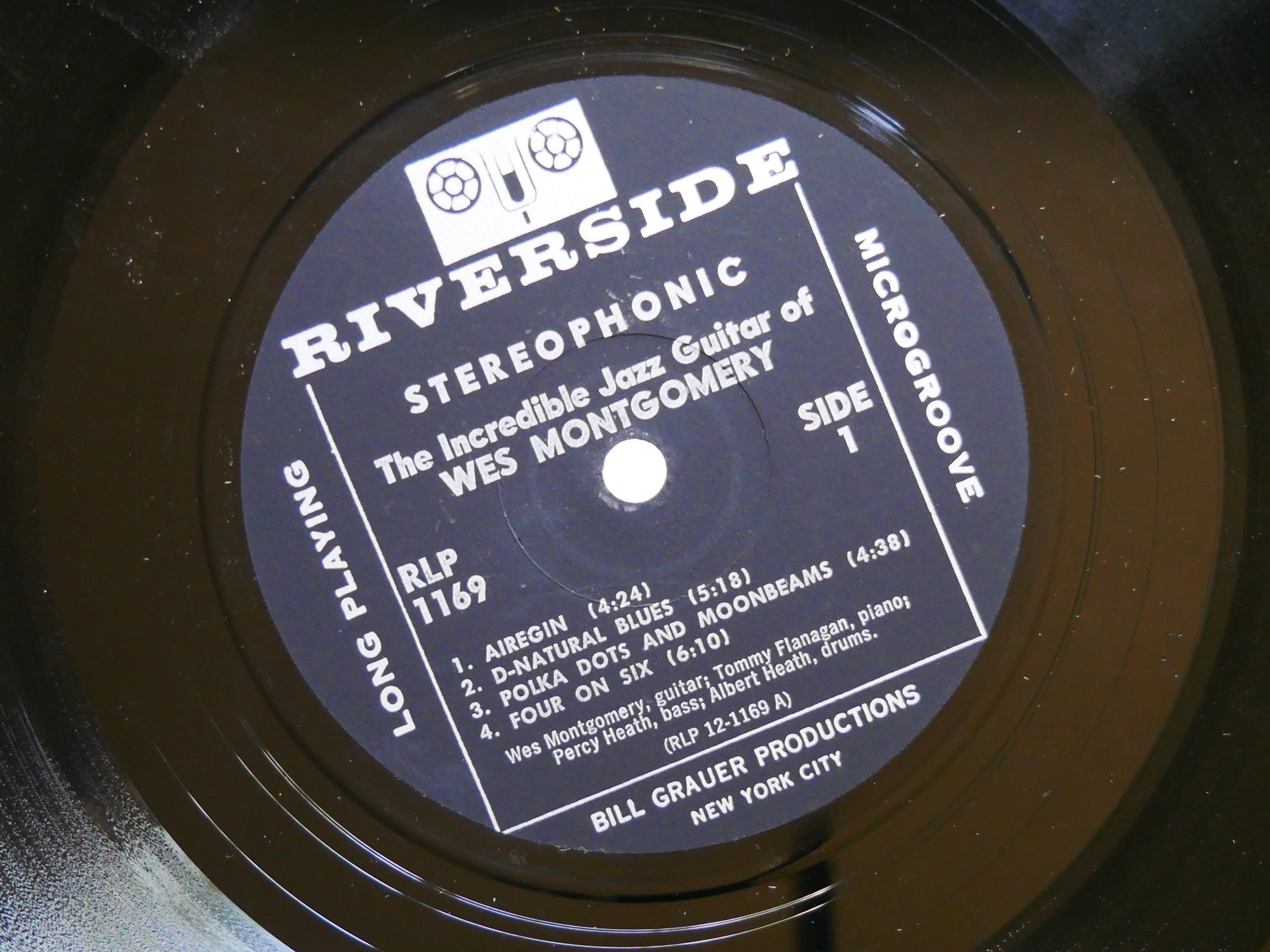 WES MONTGOMERY The Incredible Jazz Guitar LP RIVERSIDE RLP 1169 Tommy Flanagan