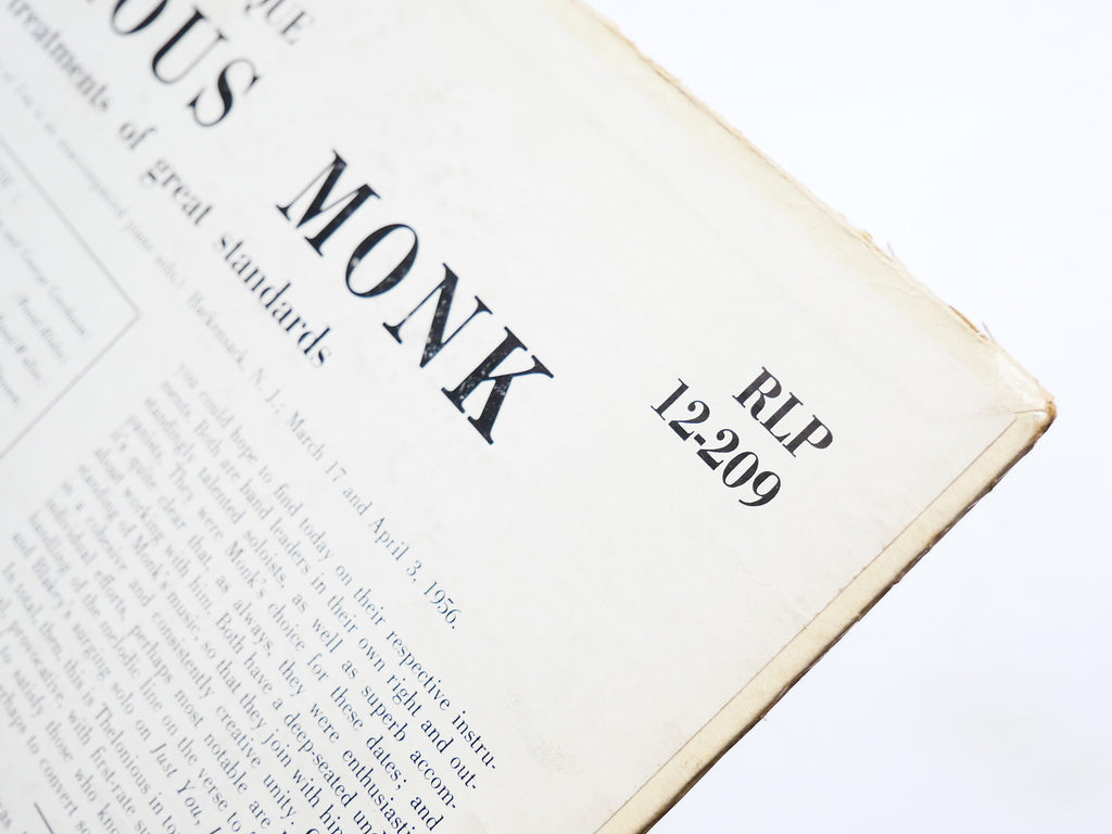 THELONIOUS MONK The Unique LP RIVERSIDE RLP 12-209 US 1956 DG MONO Art Blakey