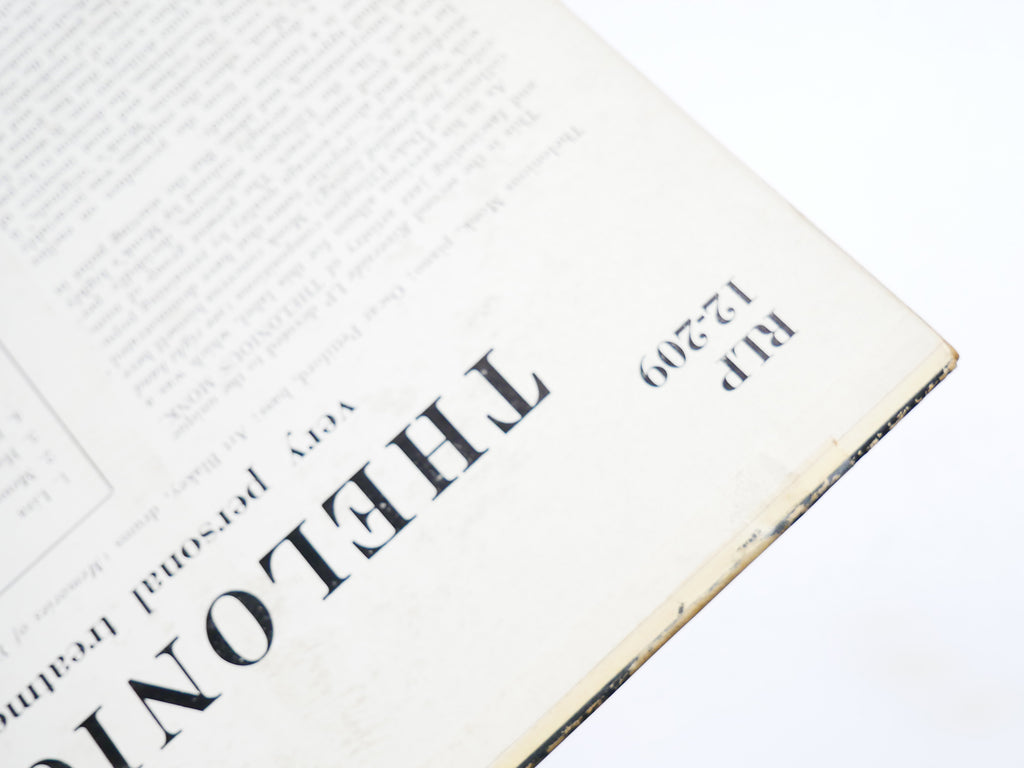 THELONIOUS MONK The Unique LP RIVERSIDE RLP 12-209 US 1956 DG MONO Art Blakey