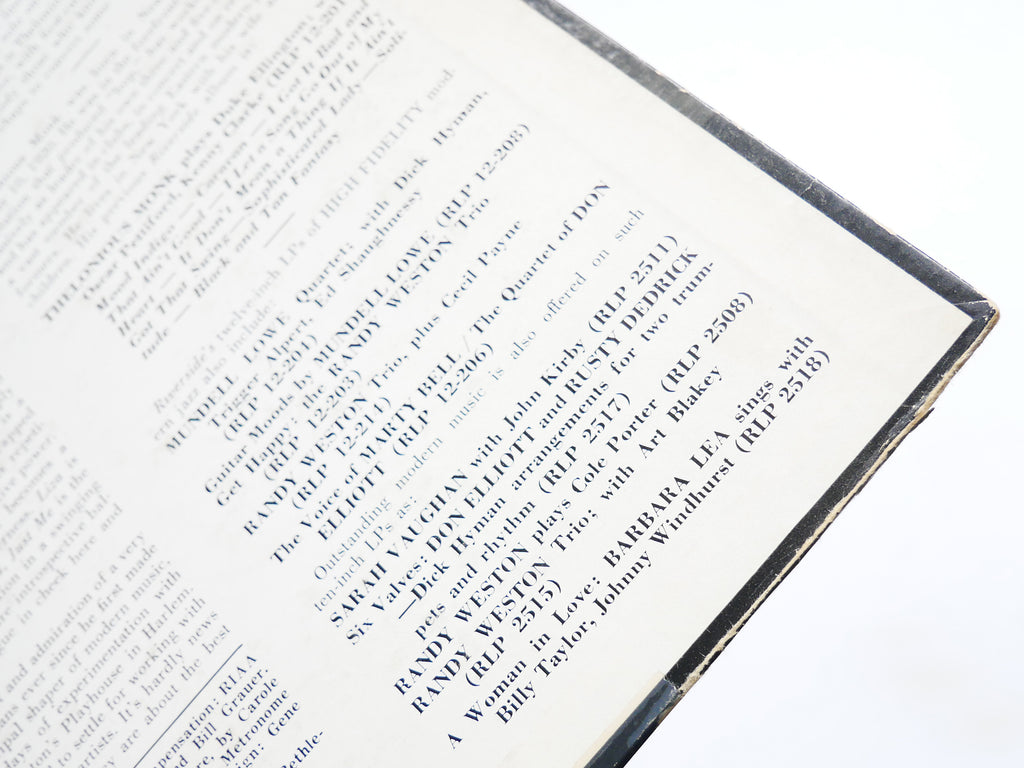 THELONIOUS MONK The Unique LP RIVERSIDE RLP 12-209 US 1956 DG MONO Art Blakey