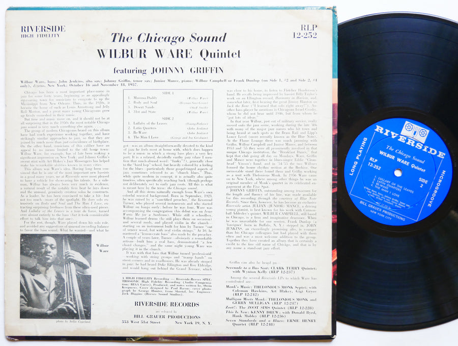 WILBUR WARE JOHNNY GRIFFIN The Chicago Sound LP RIVERSIDE RLP 12-252 US '58 MONO